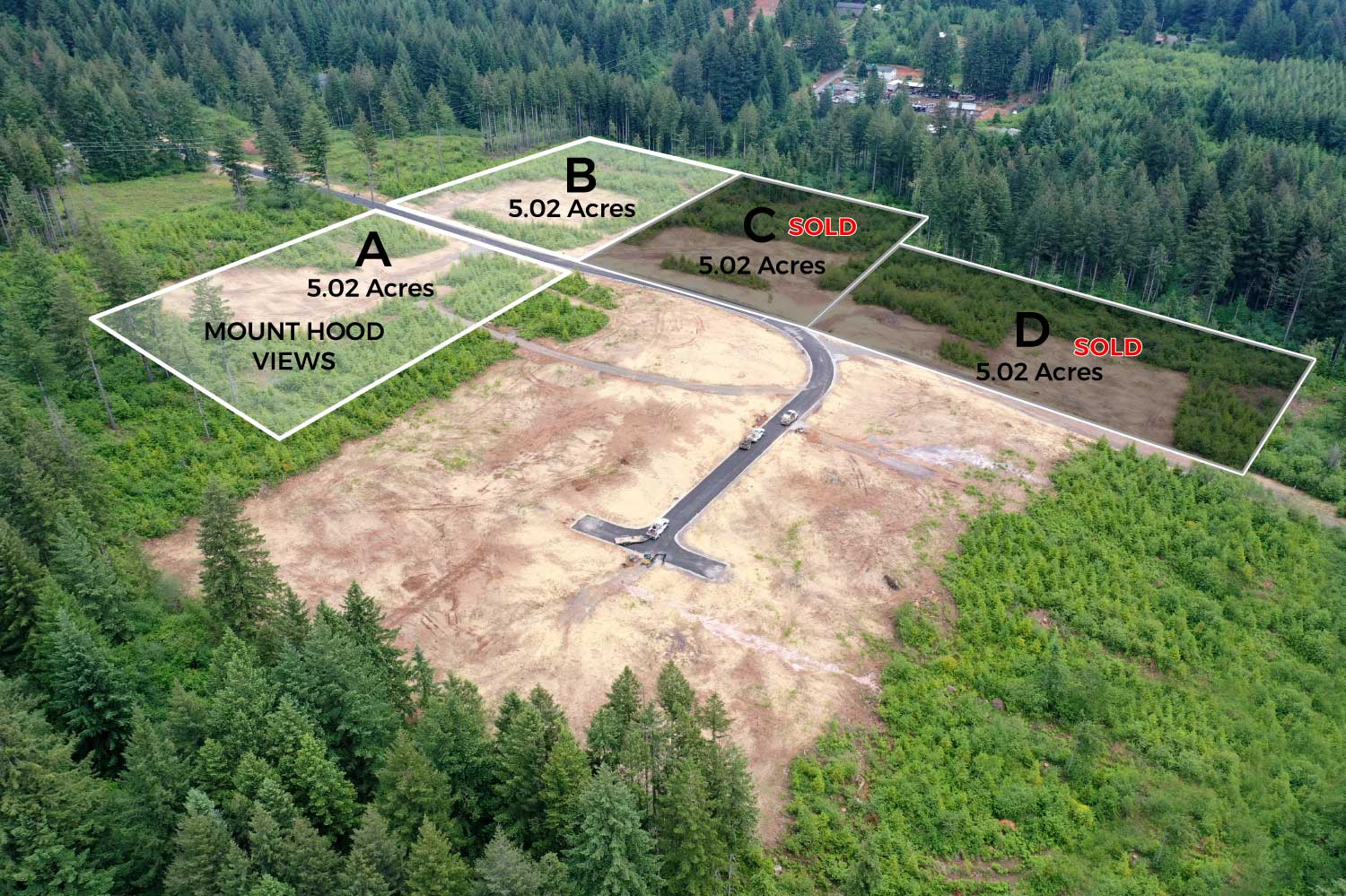 Camas Acres map of lots