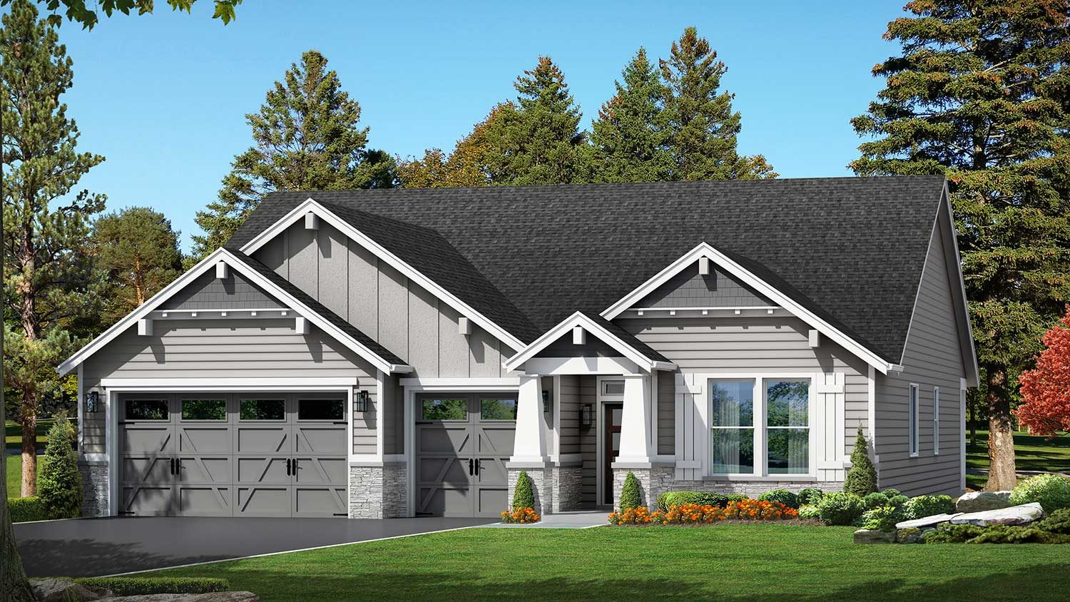 Rendering of the Cottonwood by Kingston Homes