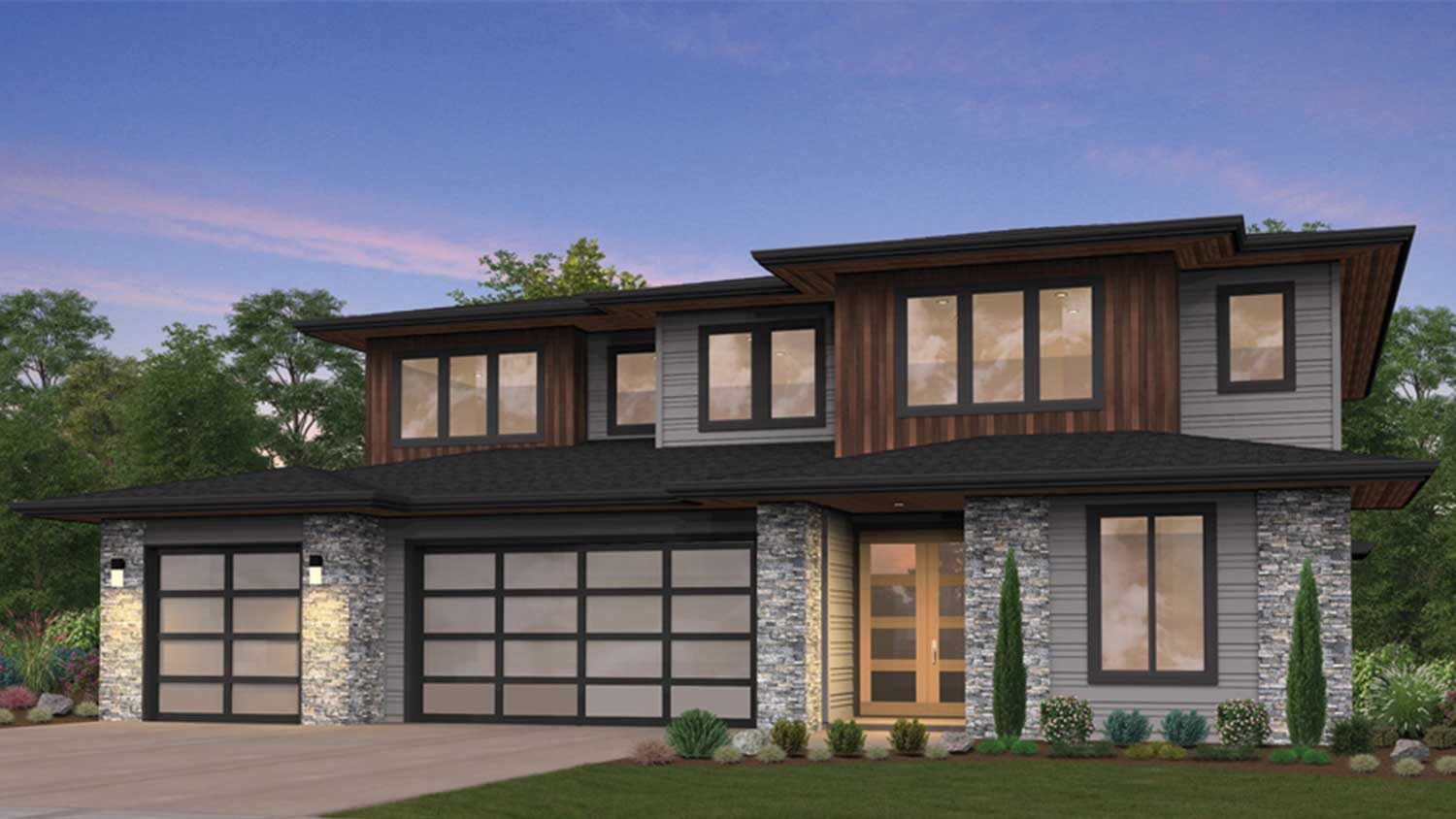 Rendering of the Alki plan by Kingston Homes