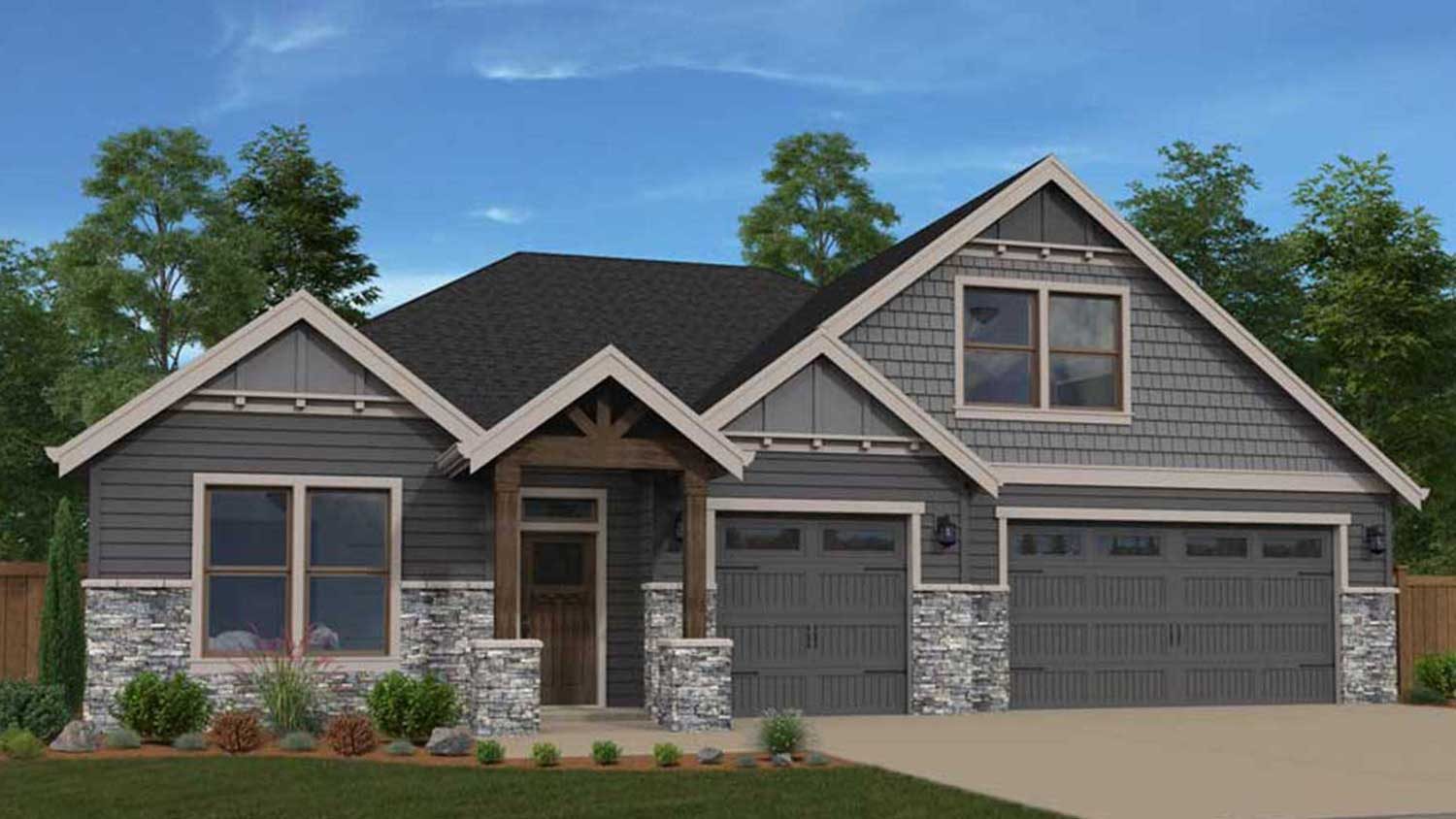 Rendering of the Bainbridge plan by Kingston Homes